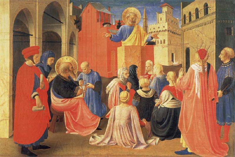 Fra Angelico The Hl. Petrus preaches Norge oil painting art